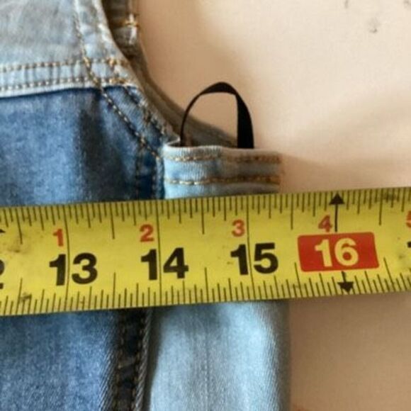 Forever 21 Two Tone Denim Bustier Crop Top Sz L - Picture 3 of 6